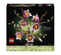 LEGO Botanicals Ramas de Magnolia - Maqueta para Adultos de Ramo de Flores Artificiales - 5 Magnolias para la Decoración Floral del Salón o Dormitorio - Regalo para Mujeres - 11510