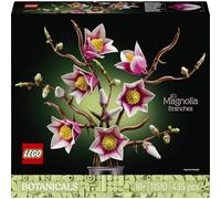 LEGO Botanicals Ramas de Magnolia 11510 | Set para adultos, ramo de flores artificiales con 5 magnolias, decoración floral, regalo de cumpleaños, 435 piezas