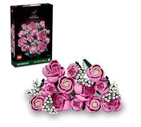 LEGO Botanicals Ramo de Rosas Rosadas - Maquetas para Adultos de Flores Artificiales - 12 Rosas y 4 Ramas de Paniculata Artificial - Decoración Floral del Hogar - Regalo Romántico para Mujeres 10374