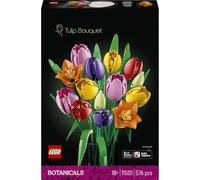LEGO Botanicals Ramo de Tulipanes 11501 | Set para adultos, flores artificiales, 14 tulipanes en 5 colores, centro de mesa decorativo, regalo de cumpleaños, 576 piezas