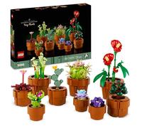 LEGO Botanicals Tiny Plants - 9 Potted Artificial Flowers Set for Indoors Incl. Faux Cactuses & Red Anthurium - House Warming Gifts & Home Decor - 10329