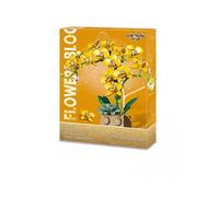Lego Bouquet Building Kit; A Unique Adult Bouquet And Creative Project (yellow Orchid)