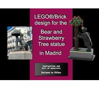 LEGO®/Brick design for the Bear and Strawberry Tree statue in Madrid