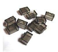 Lego Building Accessories 1 x 2 Transparent Smoke Brown Brick without Pin, Bulk - 50 Pieces per Package by LEGO