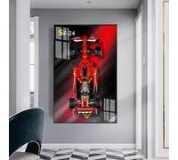 LEGO Building Blocks 42207 Ferrari F1 - Marco de fotos de pared de coche de carreras, se puede colgar en el tablero de fondo de la sala de estar, pintura decorativa, regalo para adultos y entusiastas
