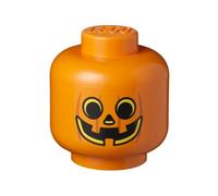 Lego Storage Head "Pumpkin" Naranja Negro