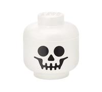Lego Storage Head "Skeleton" Large Blanco Negro