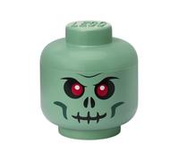 LEGO - Cabezal de almacenamiento (grande), diseño de esqueleto verde, caja de almacenamiento de polipropileno con tapa para almacenamiento de juguetes de niños, organizador apilable y solución de