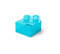LEGO Caja de Almacenamiento Translúcida con Forma de Ladrillo (azul claro)