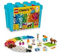 LEGO Caja de ladrillos creativa clásica y vibrante, juguete sensorial para niños, juego de construcción creativo con unicornio, patineta, guitarra, avión y más, regalo de cumpleaños para niñas y niños