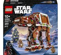 LEGO Caminante AT-AT de Pan de Jengibre 40806 | Juguetes para niñas y niños de 10+ años, decoración navideña, minifigura Darth Vader y láser, regalo navideño, 697 piezas