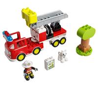 Lego Duplo Rescate Camión de Bomberos de Juguete - Juego Educativo para Niños y Niñas de 2+ Años - Vehículo con Luz y Sonido, Figuras de Bombero y Gato - Idea de Regalo 10969