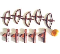 LEGO Castle - Conjunto de Armas (5 carcajs, 5 Armas y 1 Casco Dorado)