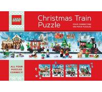 Lego Christmas Train Puzzle: Four Connecting 100-Piece Puzzles