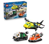 LEGO City 3 en 1 Remix: Avión, Camión Técnico y Aerodeslizador de Juguete - Kit de Maquetas de Vehículos Combinables con 3 Minifiguras - Idea de Regalo Stem para Niños de 7+ Años - 60505