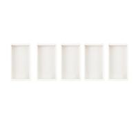 Lego City - 5 white windows 1x4x6 + 5 trans clear glass - loose parts