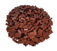 LEGO City - 50 Piedras con 2 x 4 Botones en Color marrón más 1 Casco Dorado