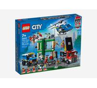 LEGO City 60317 Police Bank Chase Building Kit Truck Helicopter Minifiguras