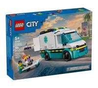 LEGO City Ambulancia de Emergencias Juguete de Construcción, Set de Juego de Médicos con Vehículo y Minifiguras, Regalo Educativo Montessori para Niños y Niñas de 5 Años o Más 60451