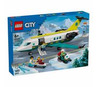 LEGO City Ambulancia Aérea de Emergencia - Juego Médico con Avión Sanitario de Juguete - 4 Minifiguras inc. Médica y Piloto - Moto de Nieve, Camilla y Herramientas - Regalo para Niños de 6+ Años 60465