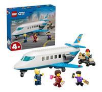 LEGO City Avión de Pasajeros de Juguete - Kit de Maquetas con 4 Minifiguras Inc. Piloto y Accesorios para Juegos de Viajes - Set Educativo - Regalo de Cumpleaños para Niños de 4+ Años - 60492