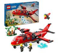 LEGO City Avión de Rescate de Bomberos de Juguete, Regalo de Cumpleaños para Niños y Niñas de 6 Años o Más, Juego de Construcción con 3 Minifiguras de Piloto, Bombero y Operador de Extintor 60413