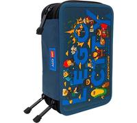 LEGO® City Awaits Estuche Rectangular 3 Zip con Contenido Fila - Azul, Turquesa, Astuccio 3 Zip da 20 cm, Estuche 3 Zip