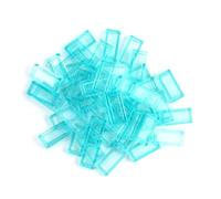 LEGO CITY - Azulejos 50 unidades 1x2 botones en azul claro transparente -