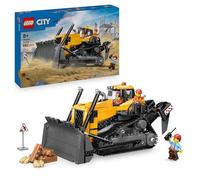 LEGO City Buldócer Amarillo - Vehículo de Obra de Juguete para Construir - 3 Minifiguras, Walkie-Talkie, Herramientas y Señales de Tráfico - Regalo de Cumpleaños para Niños de 8+ Años 60466