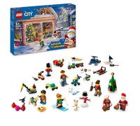LEGO City Calendario de Adviento 2024 Cuenta Atrás hasta Navidad, Regalo para Niños y Niñas de 5 Años o Más, 24 Sorpresas, Figuras Navideñas y Minifiguras: Papá Noel y la Sra. Noel 60436