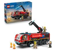 LEGO City Camión de Bomberos Aeroportuario de Juguete - Kit de Maquetas de Vehículo de Emergencias con 4 Minifiguras de Bomberos - Regalo de Cumpleños para Niños de 7+ Años - 60499
