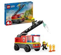 LEGO City Camión de Bomberos con Escalera 60463 | Juguete para niños y niñas de 4+ años, vehículo y 2 minifiguras para el juego de rol, regalo de cumpleaños, 82 piezas