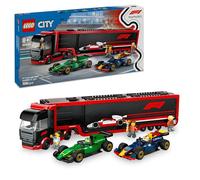 LEGO City Camión de F1 con Coches de F1 RB20 y AMR24 60445 | Juguetes para niños de 8+ años, 2 maquetas de vehículos Fórmula 1 Red Bull y Aston Martin, regalo de cumpleaños, 1086 piezas