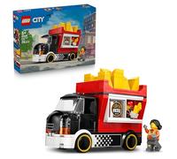 LEGO City Camión de Patatas Fritas de Juguete - Kit de Maquetas de Vehículo con Puesto Desmontable, 2 Minifiguras y Comida de Juguete - Regalo de Cumpleaños para Niños de 5+ Años - 60488