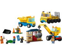 LEGO 60391 City Camiones de Construcción y Grúa con Bola de Demolición