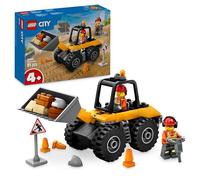 LEGO City Cargadora con Ruedas Amarilla Vehículo de Construcción y Obra, Excavadora de Juguete, Regalo Montessori para Niños y Niñas de 4 años o Más, 2 Minifiguras de Obreros y Accesorios 60450