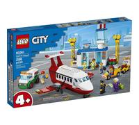 LEGO City Central Airport 60261 Construccin de juguete con avin de pasajeros Aeropuerto Aeropuerto Edificio de combustible Cander Campen Cargo y 6