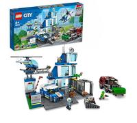 Lego City Comisaría de Policía 60316 | Juguetes para niños de 6+ años, coche patrulla, helicóptero y camión de la basura, regalo de cumpleaños, 668 piezas