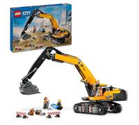 LEGO City Excavadora de Obra Amarilla Perforadora de Juguete, Regalo de Cumpleaños para Niños y Niñas de 8 Años o Más, Minifiguras de Conductor, Obrero y Arquitecto, Juego Creativo 60420