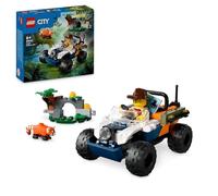 LEGO City Exploradores de la Jungla: Todoterreno y Misión del Panda Rojo, Coche de Juguete con Figura de Animal, Regalo para Niños y Niñas de 6 Años o Más, Minifigura de Aventurero Explorador 60424