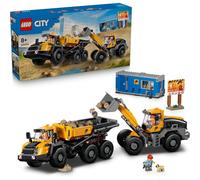 LEGO City Camión Volquete y Cargadora Frontal de Juguete - Vehículos de Obra con Funciones Realistas y 3 Minifiguras y Figura de Perro - Regalo de Cumpleaños Stem para Niños de 8+ Años - 60494