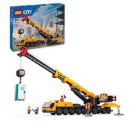 LEGO City Grúa de Obra Móvil Amarilla de Juguete de Construcción, Regalo para Niños y Niñas de 9 Años o Más, Juego Creativo con Vehículos, 4 Minifiguras de Obreros para el Juego de rol 60409