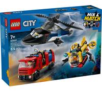 LEGO City - 3 en 1 Remix: Helicóptero, Camión de Bomberos y Submarino - 60462