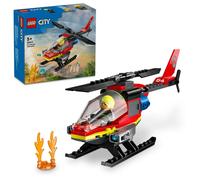 LEGO City Helicóptero de Rescate de Bomberos de Juguete, Set de Construcción con Minifigura de Piloto, Regalo para Niños y Niñas de 5 Años o Más, Juego Imaginativo 60411