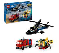 LEGO City Helikopter, brandweerauto en onderzeeër remix, 3 mod (Importación USA)