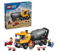 LEGO City Hormigonera - Vehículo de Construcción de Juguete con Mezcladora Giratoria y Función de Vertido - Juego Educativo de Obra con 3 Minifiguras- Regalo de Cumpleaños para Niños de 7+ Años 60478