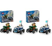 LEGO City Pack de Coches de Carreras: Avión vs. Cama de Hospital de Juguete, Autos Locos de Carreras con 2 Minifiguras de Piloto y Paciente, Regalo para Niños y Niñas de 5 Años o Más 60459