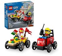 LEGO - City - Pack de coches de carreras Pizza vs Bomberos - 60458