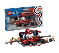 LEGO CITY 60443 - PITSTOP E MECCANICI CON MONOPOSTO FERRARI F1