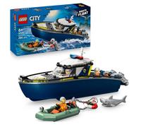 LEGO City Police Boat Chase Set - incl. 2 Boat Toys, 3 Minifigures & a Shark Ani